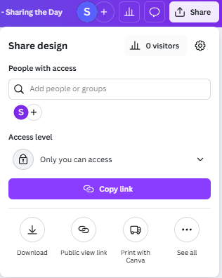 Canva Download Button